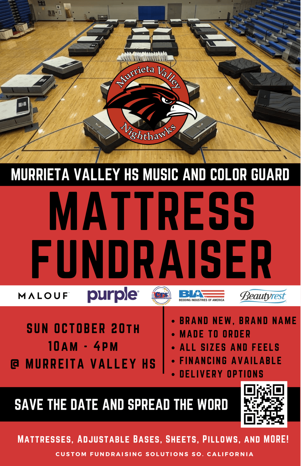 Crimson Cadets Mattress Fundraiser October&nbsp;20th