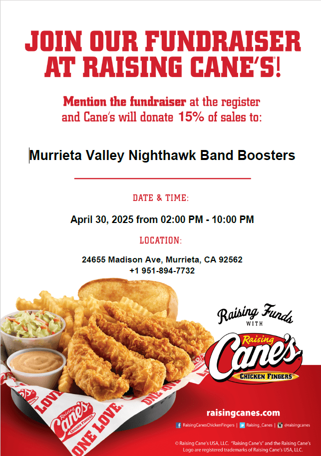Raising Cane’s Fundraiser April&nbsp;30
